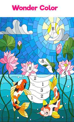 Wonder Color - Color by Number Free Coloring Book 2