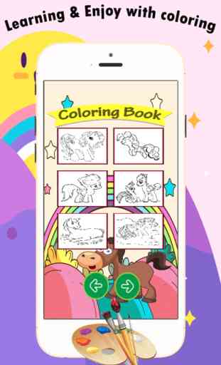 Mi Pony para colorear libro para niños de 1-10 años de edad: juegos gratis para Aprender a usar el dedo mientras colorear con cada uno para colorear 2