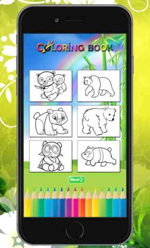 Oso de panda para colorear libro: Aprende a colorear un Panda, Koala y oso polar, juegos para niños 3