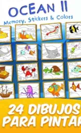 Colorear para niños y niñas juegos 3+: Océano 2 2