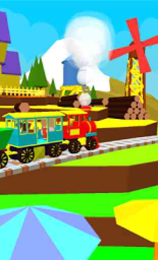 Juego de trenes 3D para niños 1
