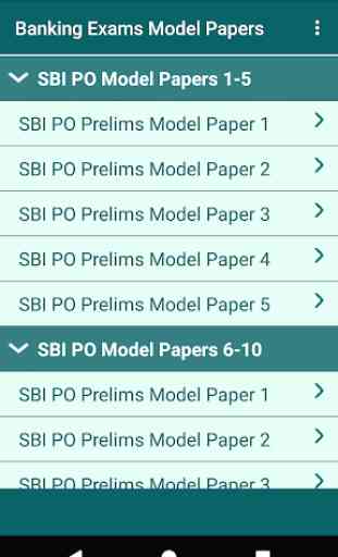 Banking Exams Model Papers 1