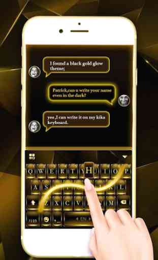Black Gold Glow Tema de teclado 1