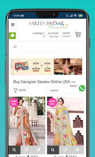 Designer Sarees Online Shopping App: SareesBazaar 2