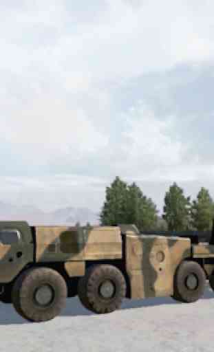 Lanzador de misiles de camiones 3D ejército 2