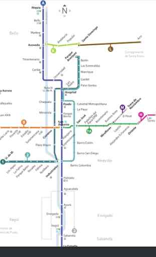 Medellin Metro Map 2