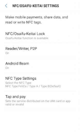 NFC Settings Shortcut 1