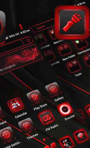 Red Black Launcher Theme 4