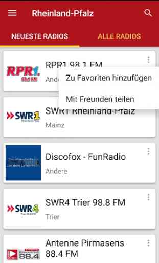 Rheinland-Pfalz Radiosender - Deutschland 2