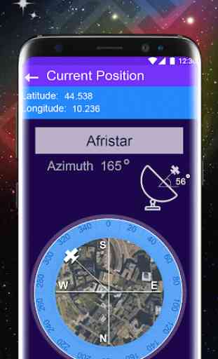 Satellite Finder App: azimut y elevacion 3