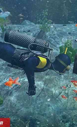 Simulador de buceo con escafandra: caza submarina 2