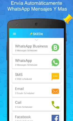 SKEDit Scheduling App: Programa WhatsApp SMS Calls 1