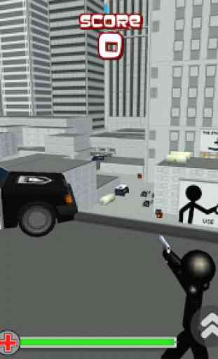 Stickman City Disparos 3D 4
