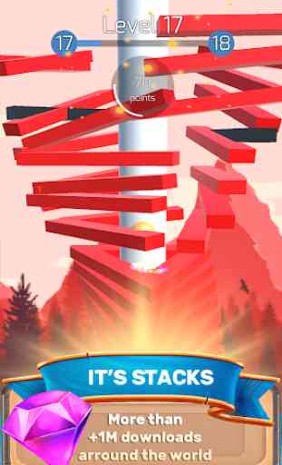 The Stack Tower : Ball Fall game 3d stick blocks ☄ 1