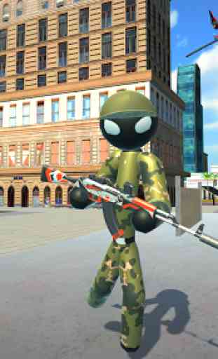 US Army Stickman Counter Rope Hero 3D 2