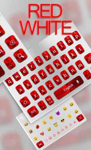 White Red Keyboard 2