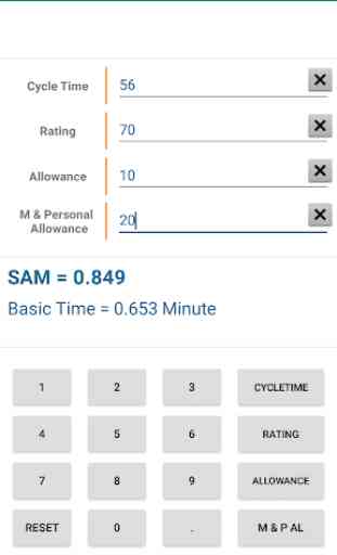 Apparel SAM Calculator 1