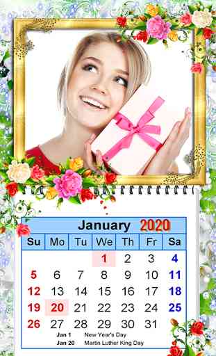 Calendar Photo Frame 2020 1