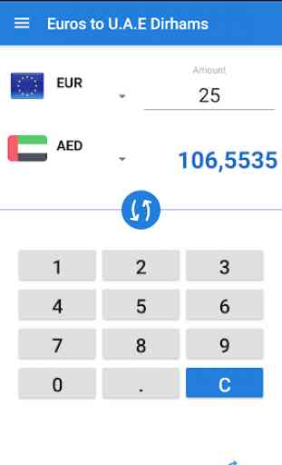 Euro a Emiratos Árabes Unidos / EUR a AED 1