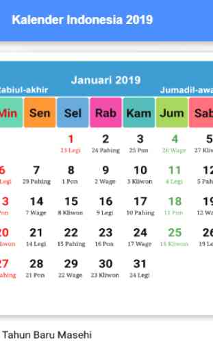 Kalender 2019 Terlengkap 2
