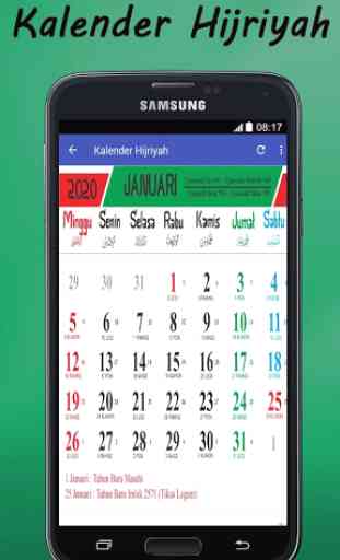 Kalender Jawa,Hijriah 2020 3