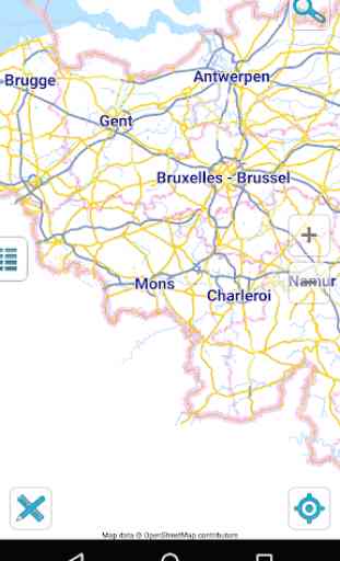 Mapa de Bélgica offline 1