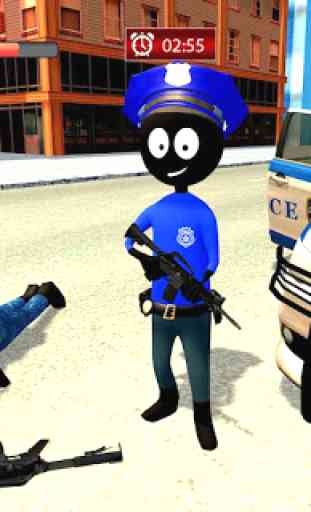 Police Stickman Gangstar Crime 2