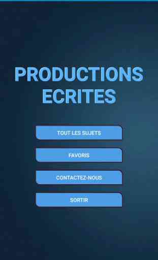 Productions écrites en français 1