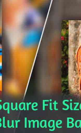 Square Fit Size - No Crop & Blur Image Background 1