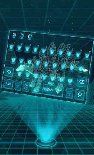 3d hologram dinosaur keyboard tech future 1