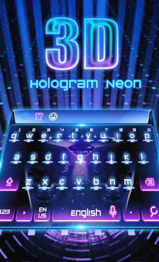3D Hologram Neon keyboard 2