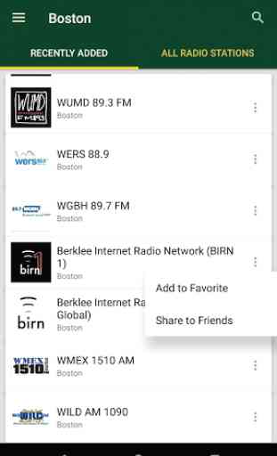Boston Radio Stations - USA 1