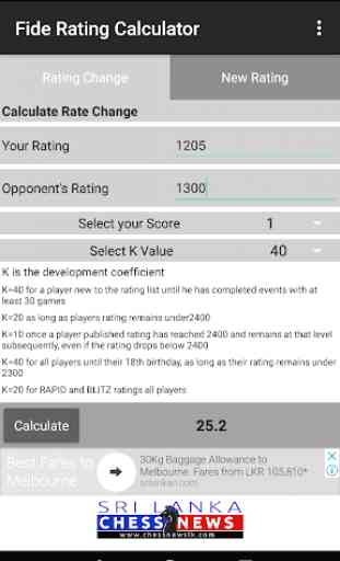 Chess Fide Rating Calculator 4