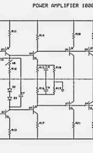 Diagrama de circuito del amplificador de potencia 1