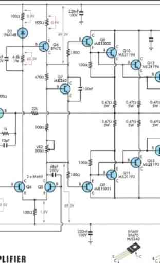 Diagrama de circuito del amplificador de potencia 2