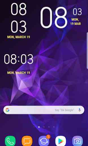 Galaxy S9 Plus Digital Clock Widget App 4