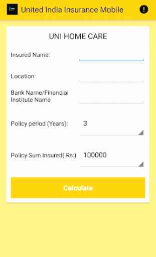 Gima Premium Calculator United India Insurance 2