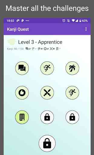 Kanji Quest - study for JLPT in a fun Kanji Game ! 4