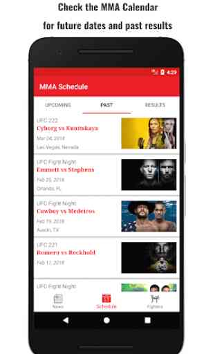 MMA App - UFC News, Event Calendar, Fighters Ranks 2