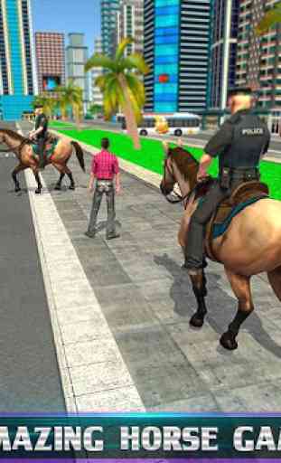 Montado policía caballo persecución 3D 4
