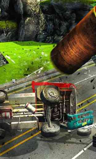 Speed ​​Bump Car Crash Simulator: Beam Damage 3