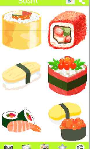 Sushi Bar Color By Number Sushi Rolls 2
