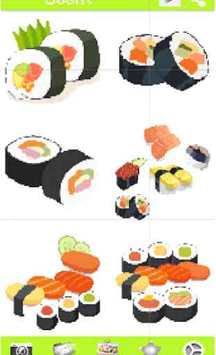 Sushi Bar Color By Number Sushi Rolls 3
