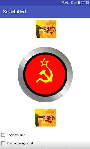 USSR Soviet Alert - Communism Button 3