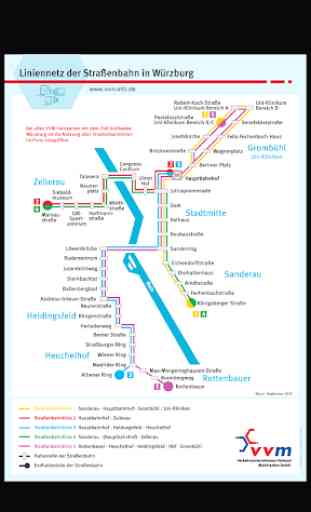 Wurzburg Tram Map 1