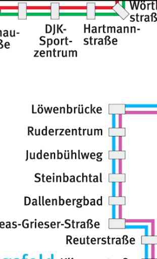 Wurzburg Tram Map 3