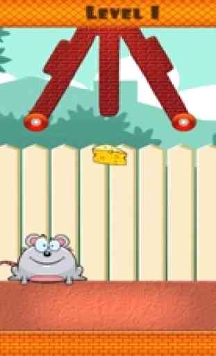 A Mouse And Cheese Puzzle Rope simple physics Free 2