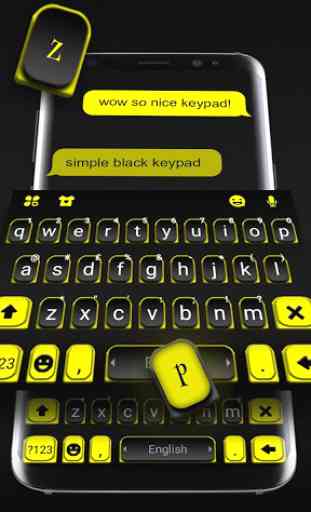 Black Yellow Business Tema de teclado 1