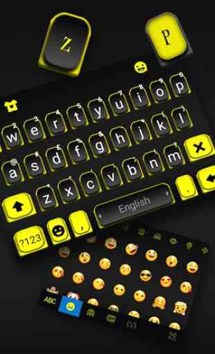 Black Yellow Business Tema de teclado 2