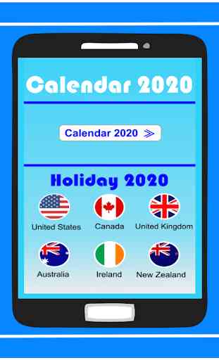 Calendar in English 2020 Free 1